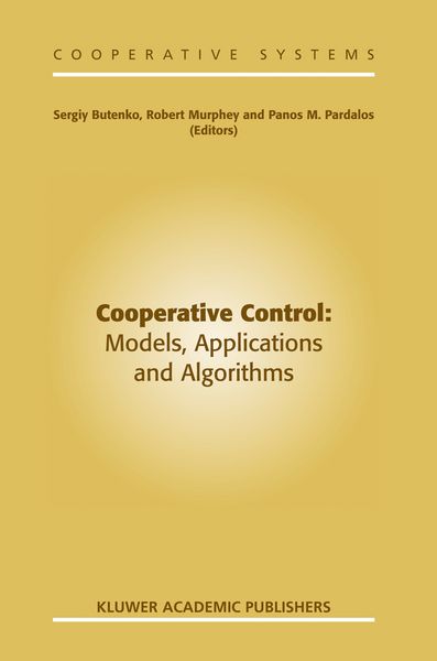 Produktbild: Cooperative Control: Models, Applications and Algorithms