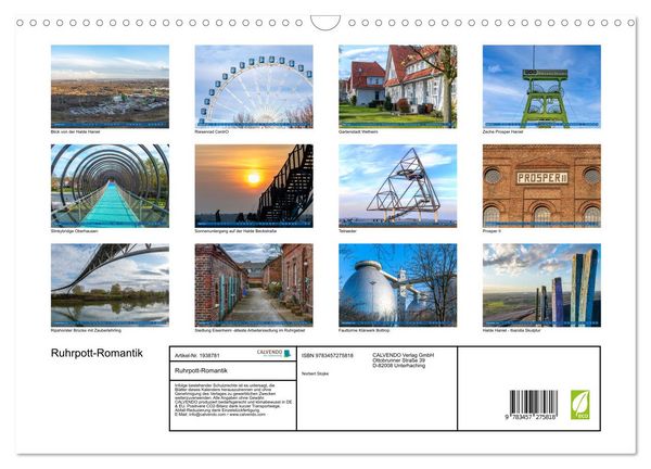 Produktbild: Ruhrpott-Romantik (Wandkalender 2026 DIN A3 quer), CALVENDO Monatskalender