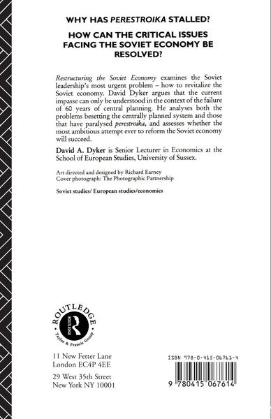 Produktbild: Restructuring the Soviet Economy