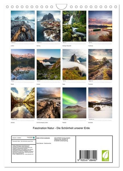 Produktbild: Faszination Natur - Die Sch&ouml;nheit unserer Erde (Wandkalender 2026 DIN A4 hoch), CALVENDO Monatskalender