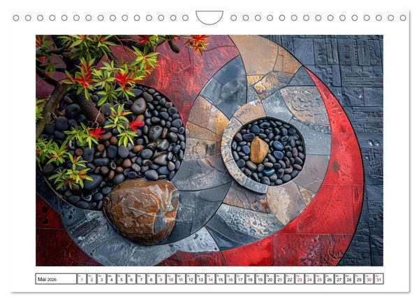 Produktbild: Augenmeditation im Zen Garten (Wandkalender 2026 DIN A4 quer), CALVENDO Monatskalender