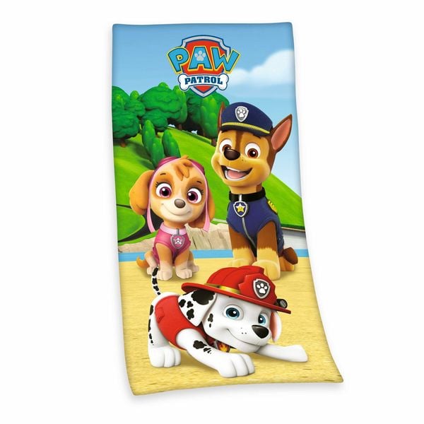 Paw Patrol 6132242516 - Velourstuch, 75x150 cm, 100% Baumwolle