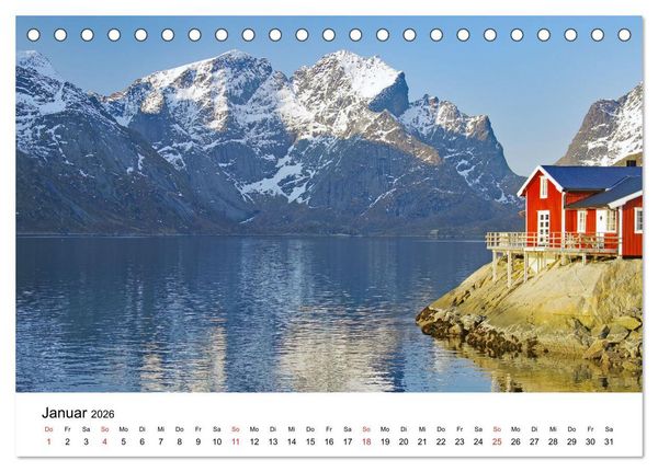 Produktbild: Norwegen 2026 - vom Fjord zum Fjell (Tischkalender 2026 DIN A5 quer), CALVENDO Monatskalender