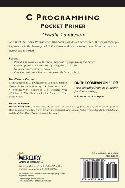 Produktbild: C Programming Pocket Primer