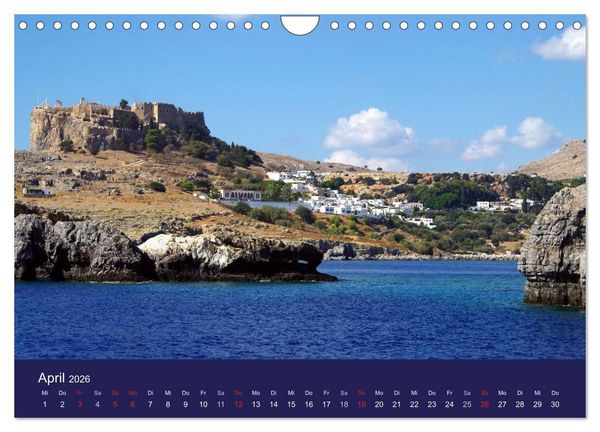 Produktbild: Rhodos mit Lindos und Symi (Wandkalender 2026 DIN A4 quer), CALVENDO Monatskalender