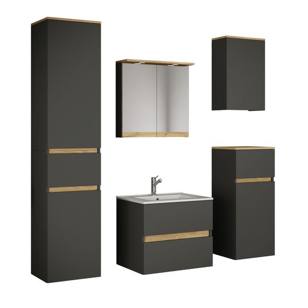 Produktbild: 6 tlg. Badm&ouml;bel-Set mit Waschbecken Cosila-I 61 cm