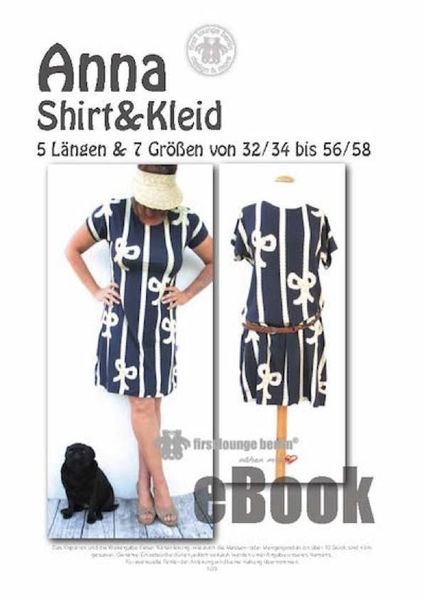 Produktbild: ANNA Shirt & Kleid Schnittmuster mit N&auml;hanleitung von firstloungeberlin