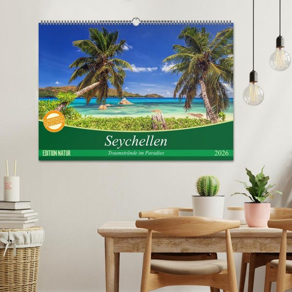 Produktbild: Seychellen &ndash; Traumstr&auml;nde im Paradies (Wandkalender 2026 DIN A2 quer), CALVENDO Monatskalender