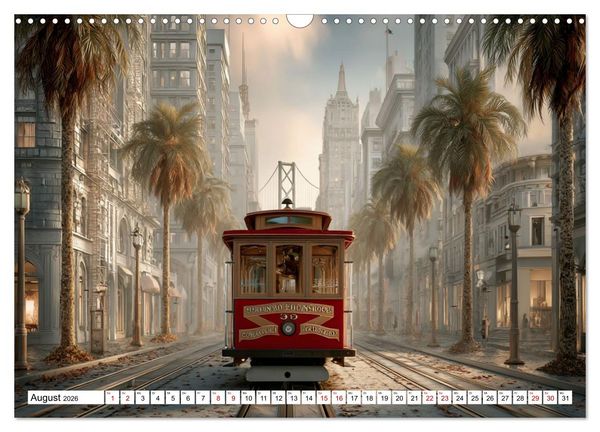 Produktbild: Stra&szlig;enbahnen - Pulsadern der Stadt (Wandkalender 2026 DIN A3 quer), CALVENDO Monatskalender