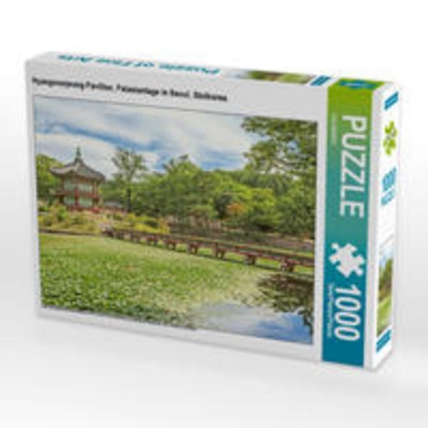 CALVENDO Puzzle Hyangwonjeong Pavillon, Palastanlage in Seoul, Südkorea. | 1000 Teile Lege-Größe 64x48cm Foto-Puzzle für glückliche Stunden