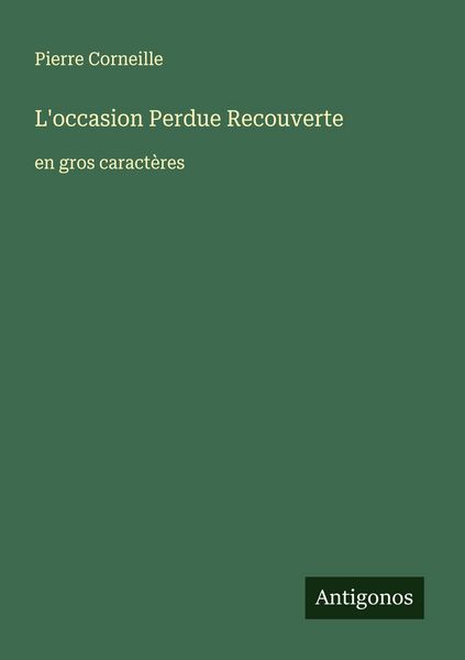 Produktbild: L'occasion Perdue Recouverte
