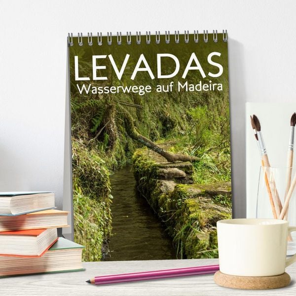 Produktbild: Levadas - Wasserwege auf Madeira (Tischkalender 2026 DIN A5 hoch), CALVENDO Monatskalender