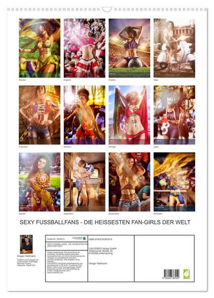 Produktbild: SEXY FUSSBALLFANS - DIE HEISSESTEN FAN-GIRLS DER WELT (Wandkalender 2026 DIN A2 hoch), CALVENDO Monatskalender