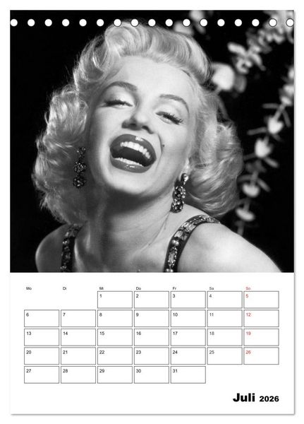 Produktbild: Marilyn Monroe. Weltstar und Sexsymbol (Tischkalender 2026 DIN A5 hoch), CALVENDO Monatskalender