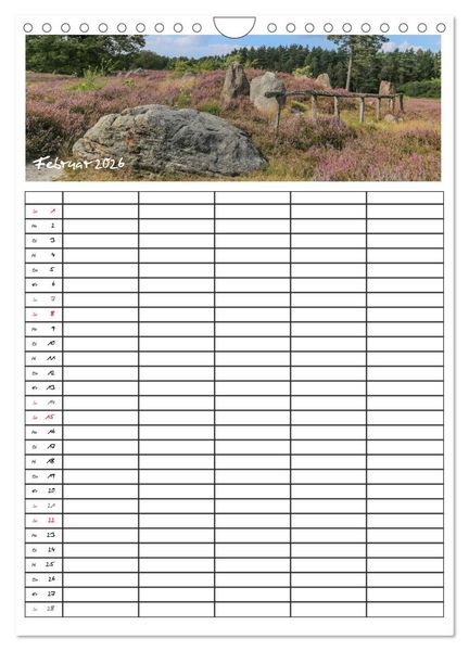 Produktbild: L&uuml;neburger Heide - Faszinierend sch&ouml;n (Wandkalender 2026 DIN A4 hoch), CALVENDO Monatskalender