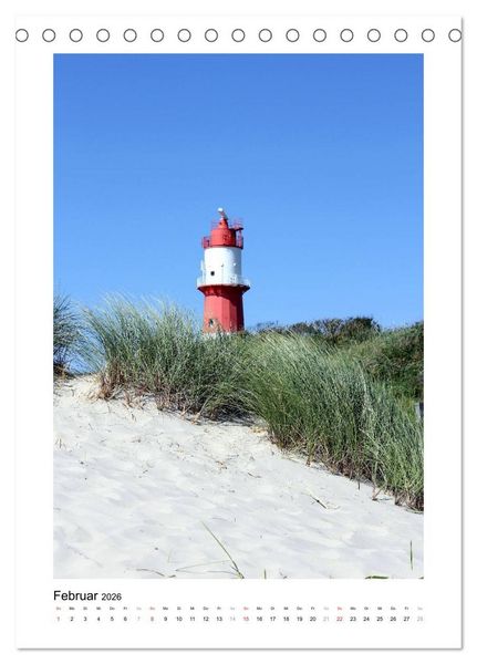 Produktbild: Borkum - Inseltr&auml;ume an der Nordsee (Tischkalender 2026 DIN A5 hoch), CALVENDO Monatskalender