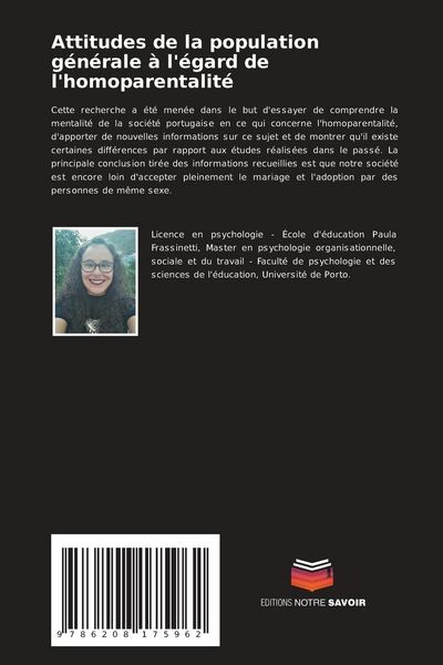 Produktbild: Attitudes de la population g&eacute;n&eacute;rale &agrave; l'&eacute;gard de l'homoparentalit&eacute;