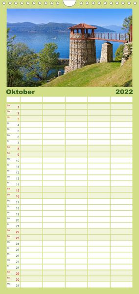 Produktbild: Lago Maggiore - Orte am Ostufer - Familienplaner hoch (Wandkalender 2022 , 21 cm x 45 cm, hoch)