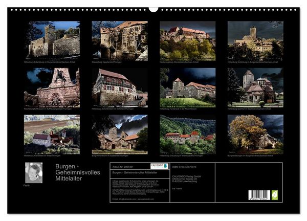 Produktbild: Burgen - Geheimnisvolles Mittelalter (Wandkalender 2026 DIN A2 quer), CALVENDO Monatskalender