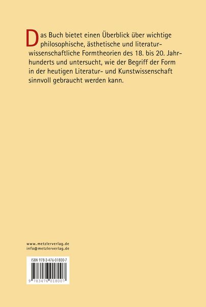 Produktbild: Poetik der Form