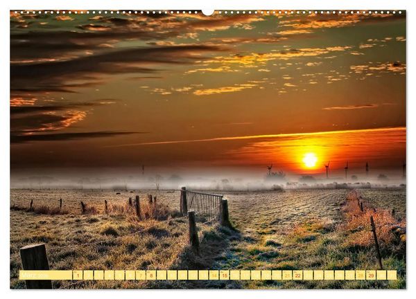 Produktbild: Friesland, verzauberte Landschaft an der Nordsee (hochwertiger Premium Wandkalender 2026 DIN A2 quer), Kunstdruck in Hochglanz