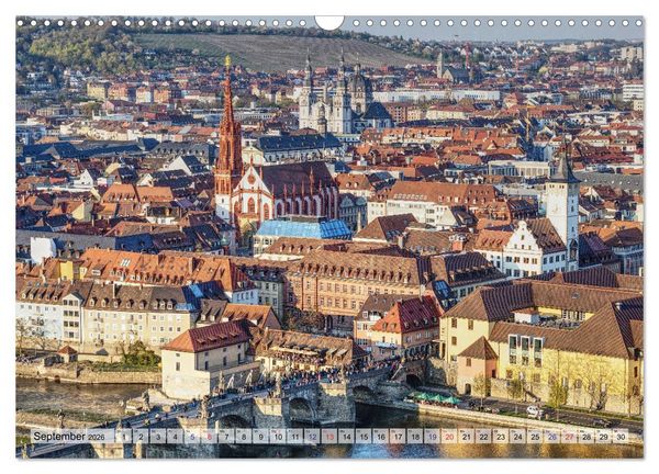 Produktbild: W&uuml;rzburg und Veitsh&ouml;chheim - romantische Rokoko St&auml;dte am Main (Wandkalender 2026 DIN A3 quer), CALVENDO Monatskalender