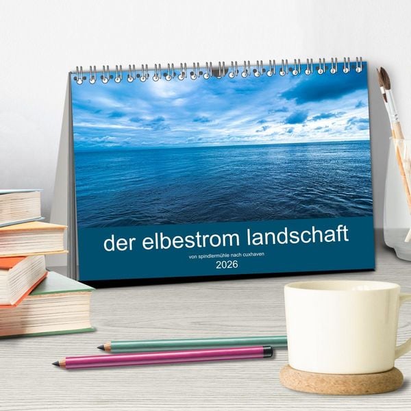 Produktbild: der elbestrom landschaft (Tischkalender 2026 DIN A5 quer), CALVENDO Monatskalender