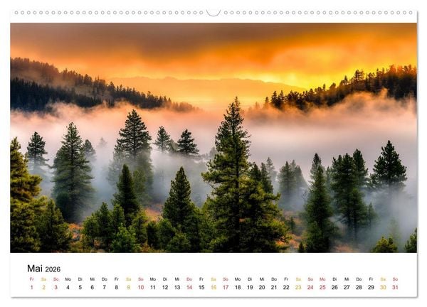Produktbild: Mystik der W&auml;lder (Wandkalender 2026 DIN A2 quer), CALVENDO Monatskalender