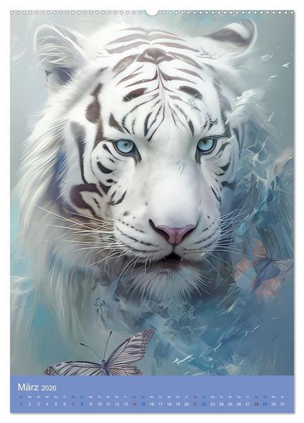 Produktbild: Wundervoll zarte Tierportraits (hochwertiger Premium Wandkalender 2026 DIN A2 hoch), Kunstdruck in Hochglanz
