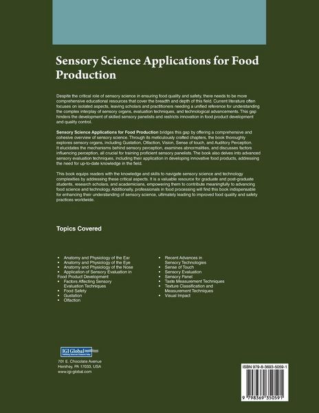 Produktbild: Sensory Science Applications for Food Production