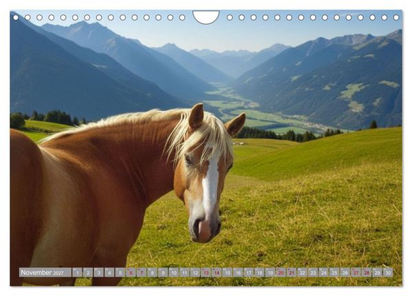 Produktbild: Alpent&auml;ler und Haflinger Pferde (Wandkalender 2027 DIN A4 quer), CALVENDO Monatskalender