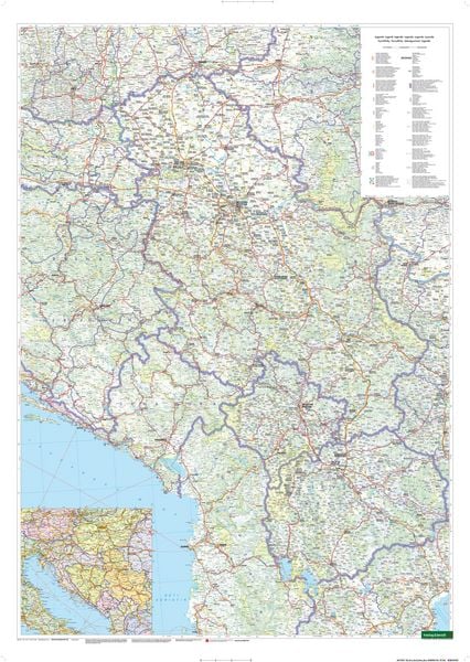 Produktbild: freytag & berndt Stra&szlig;enkarte Slowenien - Kroatien - Serbien - Bosnien-Herzegowina - Montenegro - Kosovo - Nordmazedonien 1:600.000