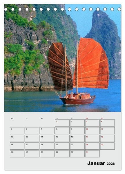 Produktbild: VIETNAM - Mein Urlaubsplaner (Tischkalender 2026 DIN A5 hoch), CALVENDO Monatskalender
