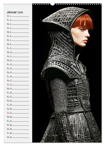 Produktbild: Armor Couture. Mode inspiriert vom Mittelalter (Wandkalender 2026 DIN A2 hoch), CALVENDO Monatskalender
