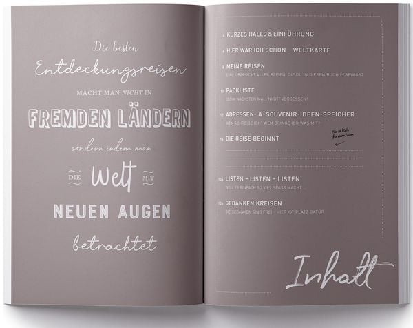 GuideMe Reisetagebuch Travel Memories „Weltenbummler“