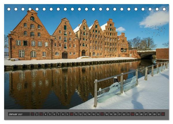 Produktbild: Die Hansestadt L&uuml;beck (Tischkalender 2027 DIN A5 quer), CALVENDO Monatskalender