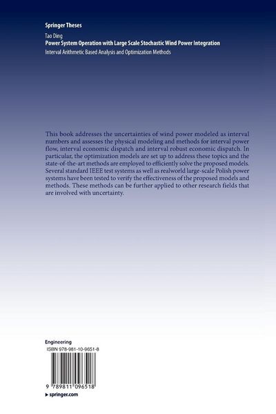 Produktbild: Power System Operation with Large Scale Stochastic Wind Power Integration