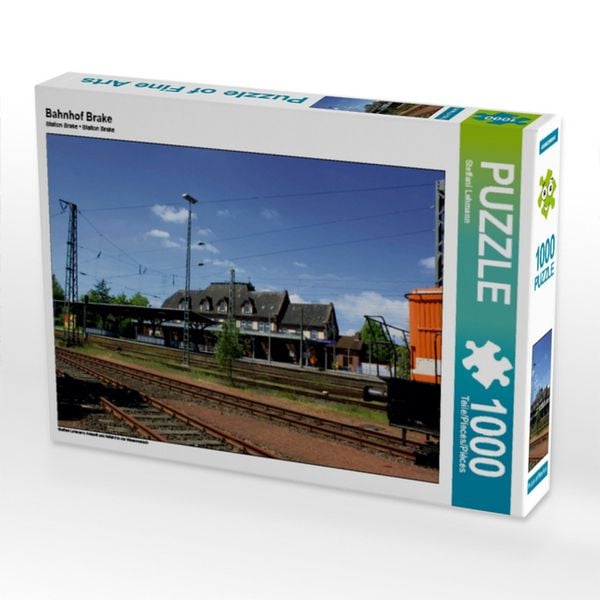 CALVENDO Puzzle Bahnhof Brake | 1000 Teile Lege-Größe 64x48cm Foto-Puzzle für glückliche Stunden