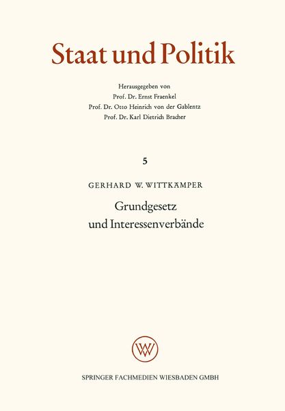 Produktbild: Grundgesetz und Interessenverb&auml;nde
