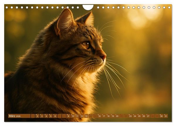 Produktbild: Katzenblicke &ndash; Eleganz und Anmut (Wandkalender 2026 DIN A4 quer), CALVENDO Monatskalender