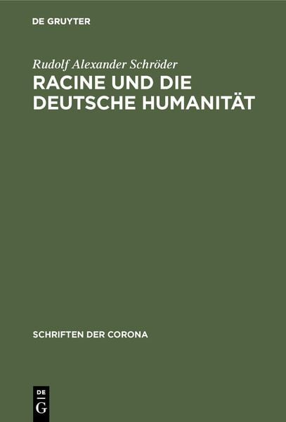 Produktbild: Racine und die deutsche Humanit&auml;t