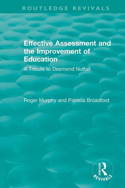 Produktbild: Effective Assessment and the Improvement of Education