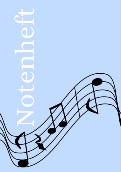 Produktbild: Notenheft: DIN A5 Notenlinienheft | 60 Seiten mit 12 Notenzeilen / Systeme pro Blatt | Papier 90g/m&sup2; | Musikheft mit Notenlinien