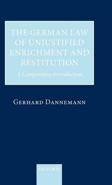 Produktbild: The German Law of Unjustified Enrichment and Restitution