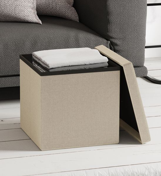 Produktbild: Stoff Sitztruhe Sitzbank Truhe Box Hocker Boxas
