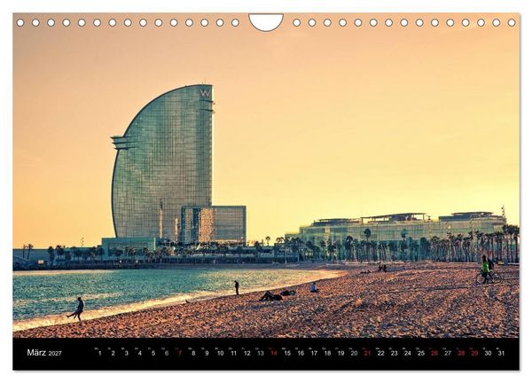 Produktbild: Barcelona - Stadtansichten (Wandkalender 2027 DIN A4 quer), CALVENDO Monatskalender