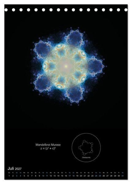 Produktbild: Buddhabrot fractal art (Tischkalender 2027 DIN A5 hoch), CALVENDO Monatskalender