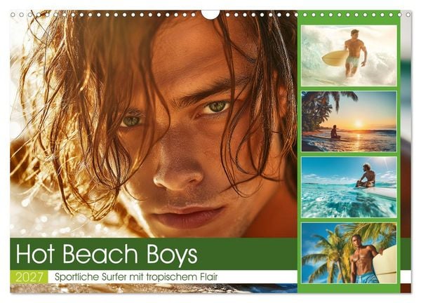 Produktbild: Hot Beach Boys (Wandkalender 2027 DIN A3 quer), CALVENDO Monatskalender