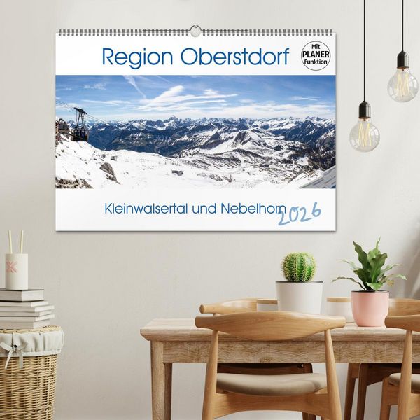 Produktbild: Region Oberstdorf - Kleinwalsertal und Nebelhorn (Wandkalender 2026 DIN A2 quer), CALVENDO Monatskalender