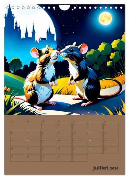 Produktbild: Les fables illustr&eacute;es (Calendrier mural 2026 DIN A4 horizontal), CALVENDO calendrier mensuel